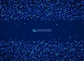 Modern blue square grid bit pattern  vector