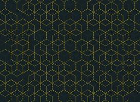 Abstract simple minimal gold color hexagon pattern vector