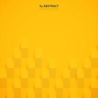 Abstract mustard yellow 3d paper cut pattern  vector