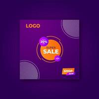 Abstract sale instagram post vector