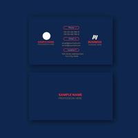 Navy Blue Business card design vector