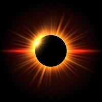 Solar eclipse background vector