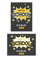 Back to school sale poster  vector