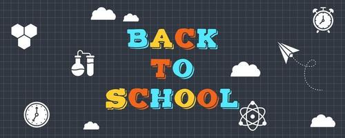 Graph Paper Back to school poster vector