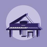 icono de instrumento clásico de piano vector