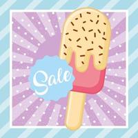 Banner de venta de verano de helados vector