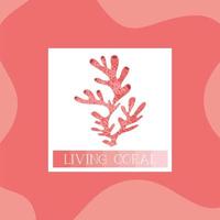 seaweed icon living coral style vector