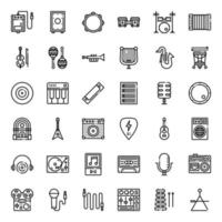 music icon set Outline