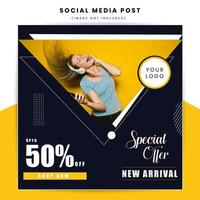 Modern style sale social web banner vector