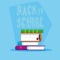 back to school set books vector