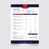 minimal business invoice template vector design