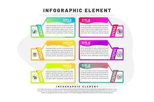 Infographic Template With Gradient vector