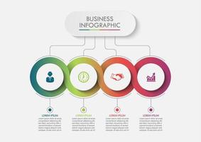 Visualización de datos del círculo empresarial vector