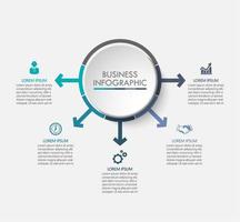 Business Circle Arrow Business Template vector