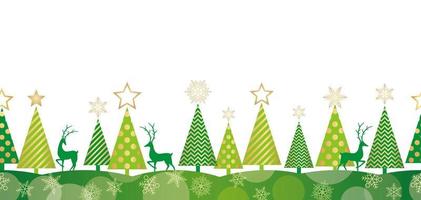 Christmas seamless forest background vector