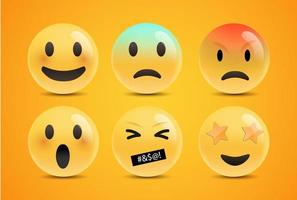 Emoji Feeling Faces  vector