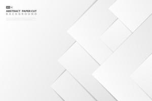 Gradient white paper cut style background vector
