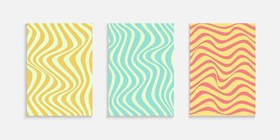 Minimal Cover design template with wavy lines	 vector