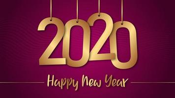2020 Happy New Year background	 vector