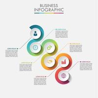 Plantilla de infografía de proceso empresarial vector