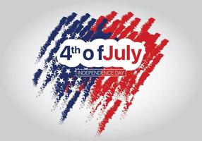 4th of July independence day with abstract background vector