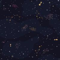 Fondo del espacio con estrellas brillantes vector