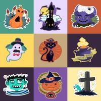 Halloween stickers set