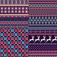 Set of seamless sweater patterns