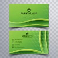 Beautiful green business card set  vector