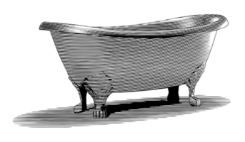 Engraved Bath Tub vector