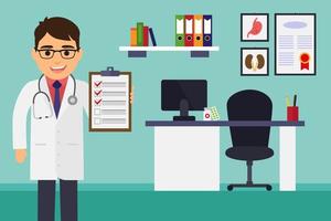 Doctor Checking Documents  vector