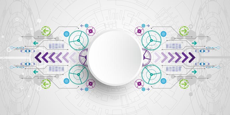 Abstract tech circuit connections background 
