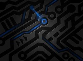 Black and blue technology abstract pattern vector