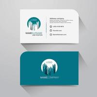 Business name card with modern building design vector