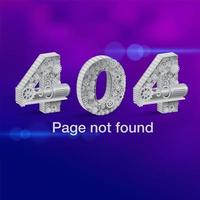 404 error page not found with numbers made of gears vector