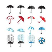 Umbrella collection set vector