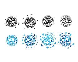 Disco ball collection set vector