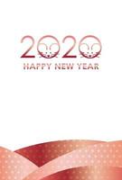 2020 - the Year of the Rat  New Years card template vector