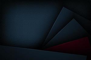 Dark blue abstract overlapping paper background  vector