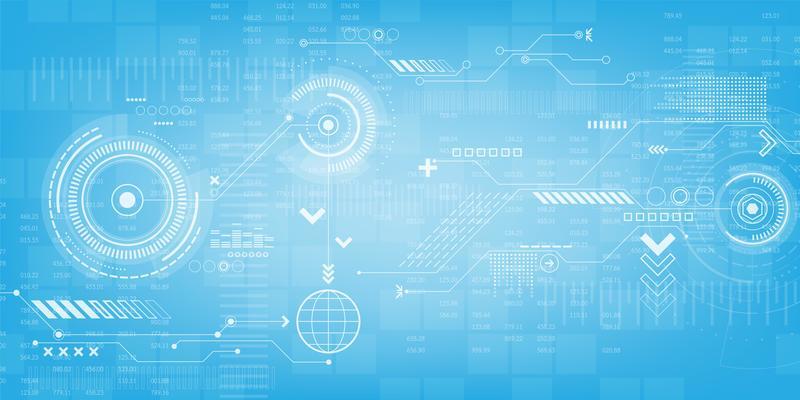 Tech gears and digital display design 