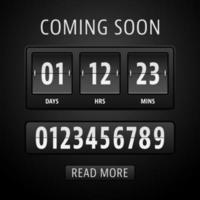Countdown timer template vector