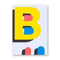 Letter B poster vector