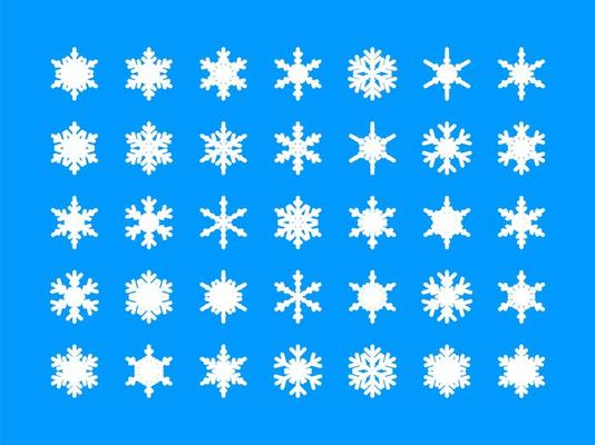 White snowflakes collection