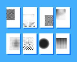 Blank halftone covers vector