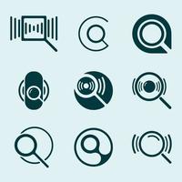 Magnifying glass icon set vector