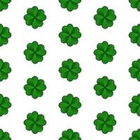 St Patricks Day clover seamless pattern vector