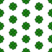 St Patricks Day clover seamless pattern vector