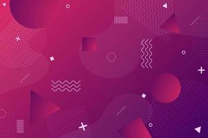 Colorful red purple geometric retro shapes background  vector