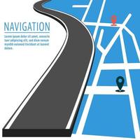 Navigation with pin pointer vector