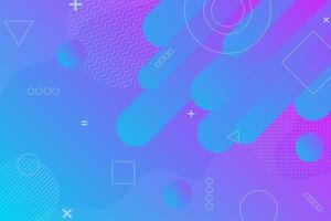 Bright blue and purple gradient geometric shapes  vector